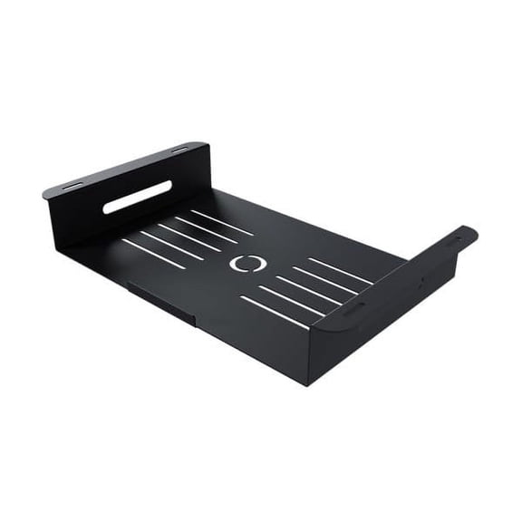 Oeveo Under Desk Laptop Mount Mini - Black | Fits Laptops Up to 13" | 2.31" D x 15.35" L x 9.12" W | Mini Metal Laptop Mount with Air Vents | ULM-292 | Made in America