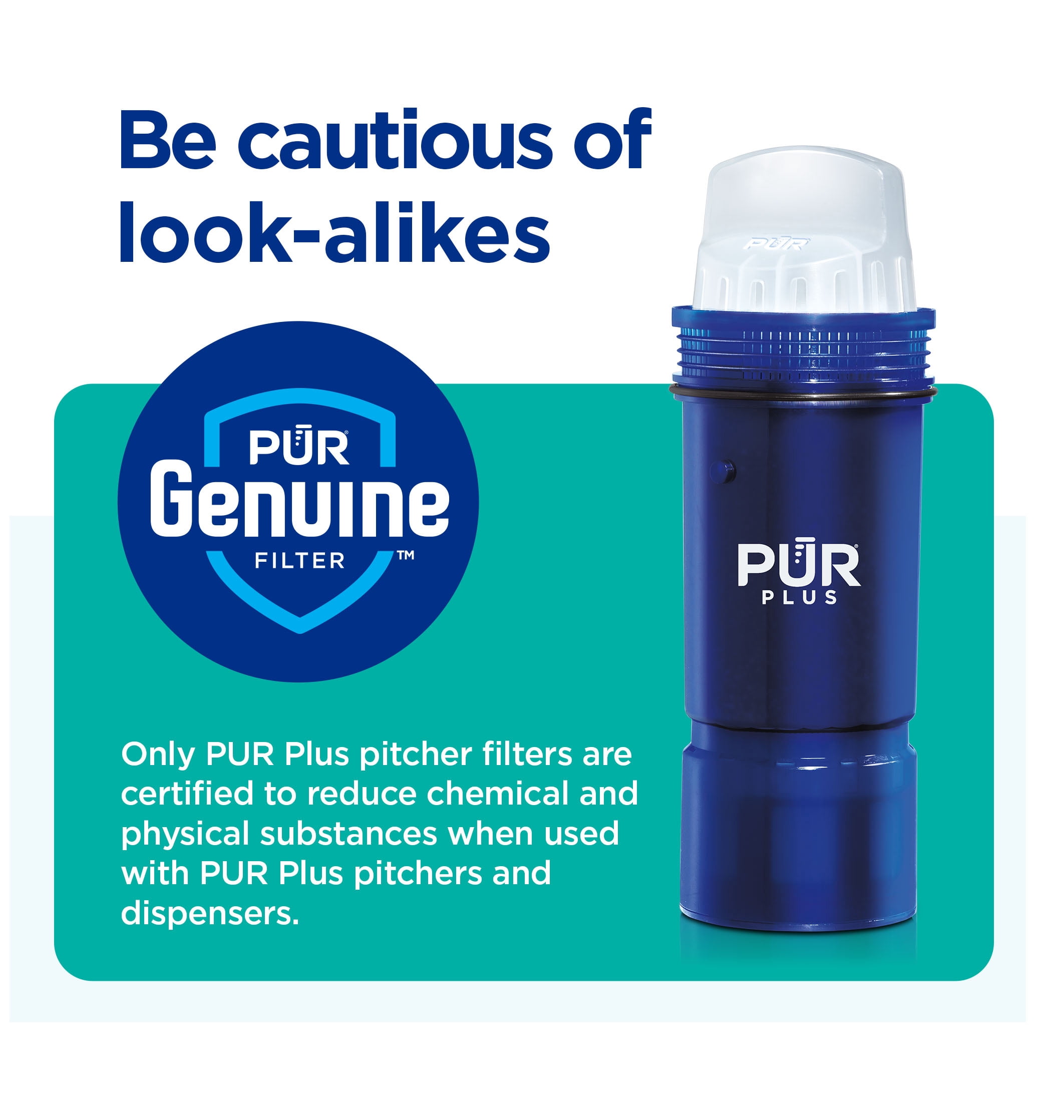 PUR PLUS 30-Cup Water Filter Dispenser with 1 Lead-Reducing PUR PLUS Filter, Dishwasher Safe, Powerful Filtration, Large Capacity with Slim, Space-Saving Design, Smoke (DS1811B)