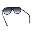 thumbnail image 7 of Womens Classy 90s Designer Shield Rimless Racer Plastic Fashion Sunglasses [Black - Smoke], 7 of 7