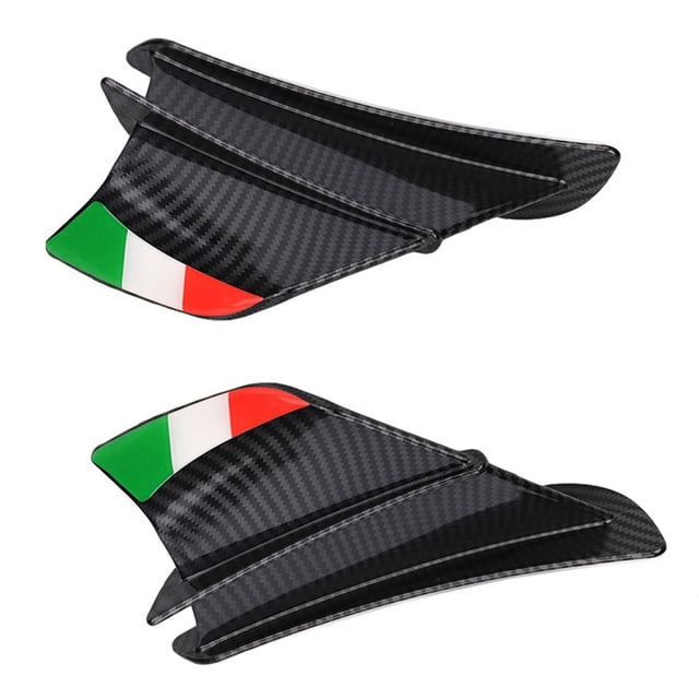Motorcycle Winglet Aerodynamic Wing Kit Spoiler Motorcycle Wind Flow Fixing Wing for S1000RR V4 ZX-10R R1,Matte Black