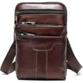 thumbnail image 1 of Phone bag for men in leather. Phone clip belt bag. 6.5" Mobile phone wallet size, 1 of 5