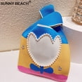 thumbnail image 2 of Bolso de mano para mujer con estampado de diseñador y degradado, bolso de punto con perlas, nuevo bolso de mano de alta calidad 2023, bolso de playa de verano, 2 of 5