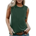 thumbnail image 3 of Bovxnpu Womens Plus Size Tops, Womens Crew Neck Tank Tops Sleeveless Loose Blouse Casual Shirts Summer Beach Vacation Clothes Fashion Outfits XXL, 3 of 6