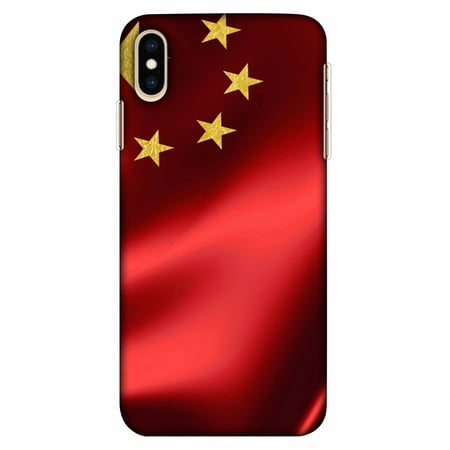 Cafe China - iPhone Xs Max Case, Ultra Slim Case iPhone Xs Max Handcrafted Printed Hard Shell Back Protective Cover Designer iPhone Xs Max Case (2018) - China flag- Silk land