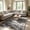 Black, variant on Jamfeel Fluffy Plush Area Rugs Soft Cozy Print Fuzzy Rugs Floor Carpet for Bedroom Living Room, 4'x6', Khaki