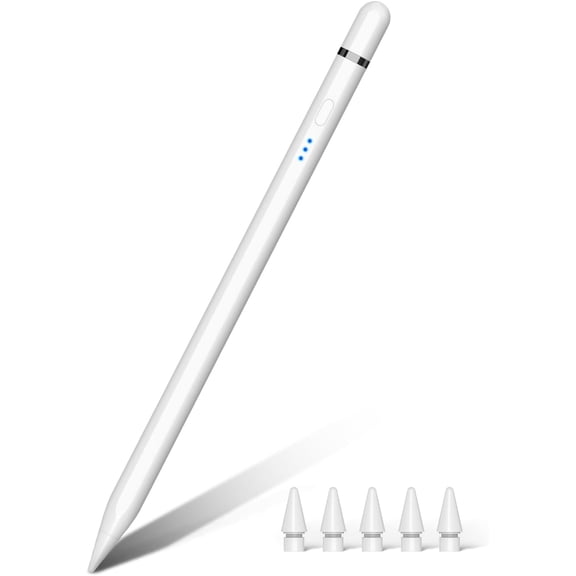 Pencil 1st Generation for iPad 2025-2018: USB C Fast Charging Magnetic with Tilt Sensitivity & Palm Rejection, Stylus Pen 6-11th, Air 3-5/M2/M3, Mini 5-7, Pro11 1-4 12" 3-6/M4 (White)