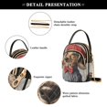 thumbnail image 4 of FORMRS Crossbody Bag for Women Quilted Travel Shoulder Cell Phone Purse with Chain Strap Handbag, Gray Dog Artist, 4 of 7