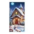 thumbnail image 2 of Horivan 1 Packs Christmas Door Cover with Santa Claus Design Festive Holiday Decoration for Front Door Indoor Wall Party Polyester Fabric Large 90x180cm, 2 of 6