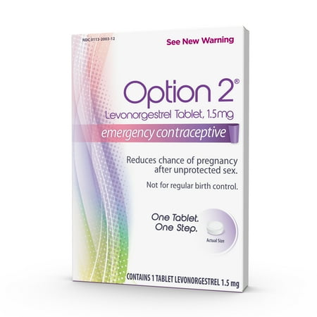 Option 2 Levonorgestrel 1.5 mg Emergency Contraceptive 1 Tablet
