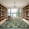 thumbnail image 2 of ODIKA 9'x12' Washable Area Rug Graphic Men Scattered Funky Currency Bathroom Designer Anime for Great Room, Indoor Concept, Large Living Low Pile, Flatwoven, 2 of 7