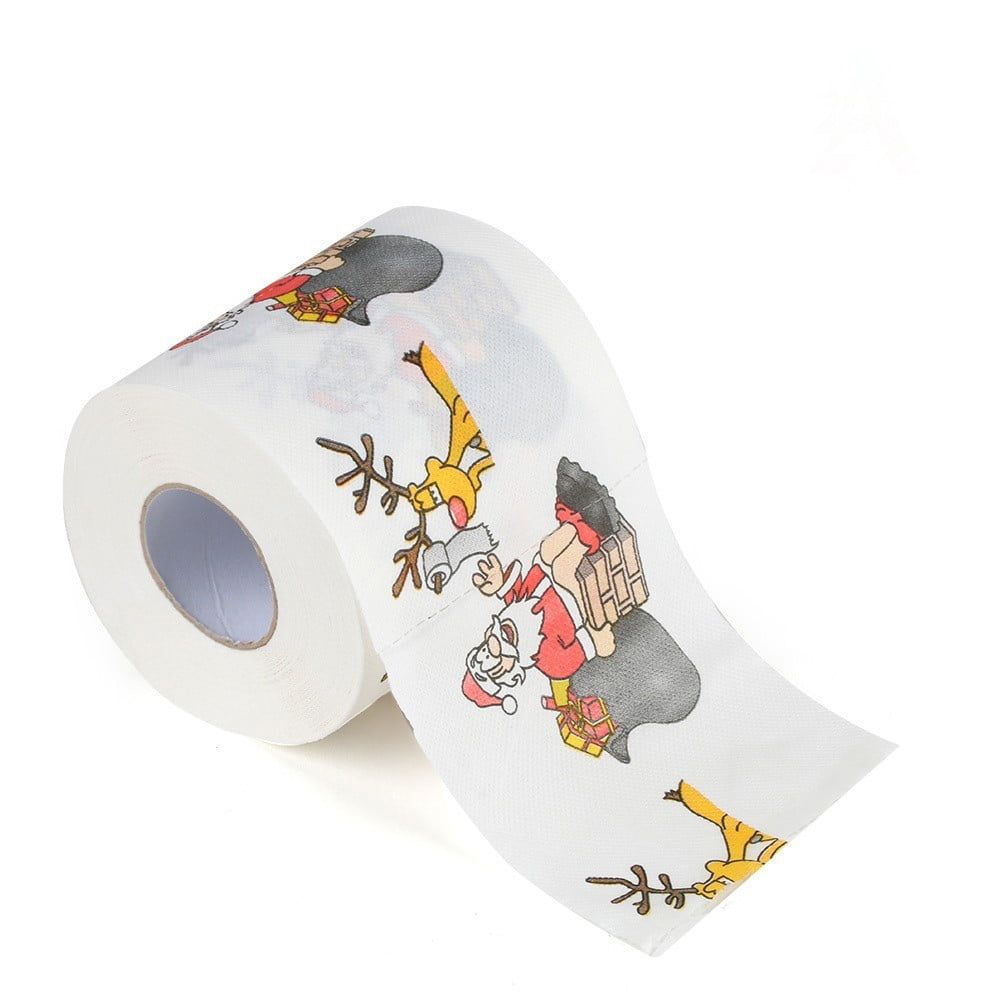 Home Santa Claus Bath Toilet Roll Paper Christmas Supplies Xmas Decor Tissue 