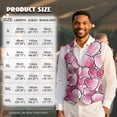 thumbnail image 7 of Yuyamidu Pink Hearts Mens Suit Vest Business Casual Dress Waistcoat Vest Size 3XL Valentine's Day Formal Wedding Vests for Suits or Tuxedo, 7 of 7