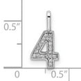 thumbnail image 3 of Finest Gold 14K White Gold Diamond Number 4 Pendant, 3 of 4