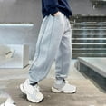 thumbnail image 3 of Cethrio Boys Athletic Sweatpants, Relaxed Fit Elastic Bottom Casual Cotton Running Joggers Gray Size 10-12, 3 of 3