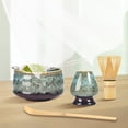 thumbnail image 3 of 5 Green Tea Ceramic Whisk Holder, Accessories, Stainless Sifter, Handmade Starter , Japanese Set for Japanese Tea Ceremony , C Bowl, 3 of 9
