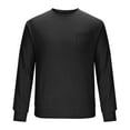 thumbnail image 4 of Lmnyox Casual Crew Neck Pullover Shirts Men's Long Sleeve Solid Sweatshirts with Pocket Classic Basic Tops, 4 of 5