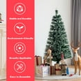 thumbnail image 6 of Topbuy 5Ft Double-Color Pre-Lit Fiber Optic Christmas Tree w/ 8 Flash Modes, 6 of 10