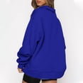 thumbnail image 6 of Dyegold Womens Oversized Half Zip Pullover Long Sleeve Sweatshirt Quarter Zip Trendy Hoodie Ouffits Teen Girls Fall Clothes, 6 of 6