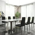 thumbnail image 2 of HOMCOM Modern Dining Chairs, Set of 6, PU Leather Upholstered Accent Chairs, 2 of 10
