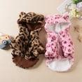 thumbnail image 2 of Winter Pet Dog Clothes Warm Fleece Dog Hoodie Leopard Dog Coat Jacket French Bulldog Clothing for Small Medium Dogs Pet Costumes puppy keep, 2 of 9