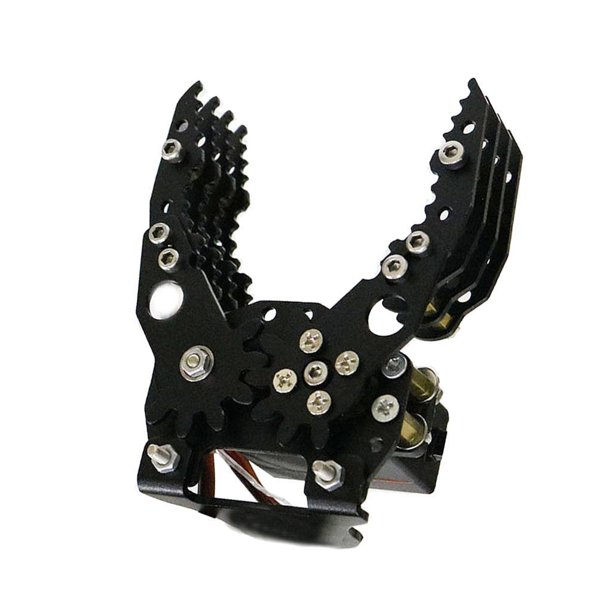 Tholdsy G6 DIY Robot robótico de metal Pinza de garra estándar mecánica negra Electrónica miscelánea negro