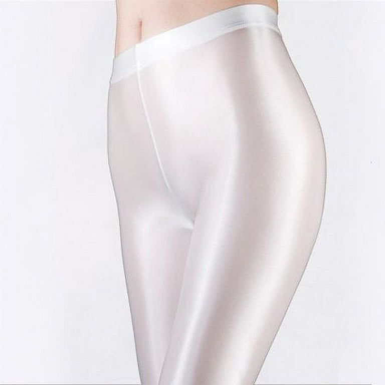 Plus Size Beautiful White Shiny Leggings for Women's