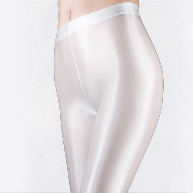 Plus Size Beautiful White Shiny Leggings for Women's