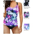 thumbnail image 4 of Womens Printed Strappy Racerback Tankini Swim Top No Bottom S - XXXL, 4 of 6
