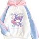 thumbnail image 1 of Sudadera SANMU con estampado digital holgado Kuromi Smile Love, 1 of 5