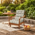 thumbnail image 3 of COOS BAY 46'' x 22'' Indoor/Outdoor High Back Chair Cushion Set of 2, Rocking Chair Cushion Outdoor Dining Chair Cushion, Replacement Seat Cushion for Patio Furniture, Beige Stripes, 3 of 10