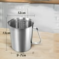 thumbnail image 3 of Handle Stainless Steel Measuring Cup, Unbreakable 1000 Ml Jug With Reliable Quality, Lightweight Design For Easy Handling, Solid Grip Handle Ensures Secure Pouring, Wide Mouth, 3 of 5