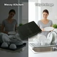 thumbnail image 5 of Silicone Dish Drying Mat 15.6 x 12.9 in, Food-Safe, Heat Resistant Kitchen Dish Drainer Mat with Angled Drain, Anti-Slip, Easy Clean, Foldable Dish Mat, 5 of 8