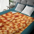 thumbnail image 3 of Baked Beans Blanket Throw Super Soft and Cozy Blankets for Home Decoration, Couch, Bed, Sofa 60"x50" Medium for Teen for All Seasons, 3 of 6