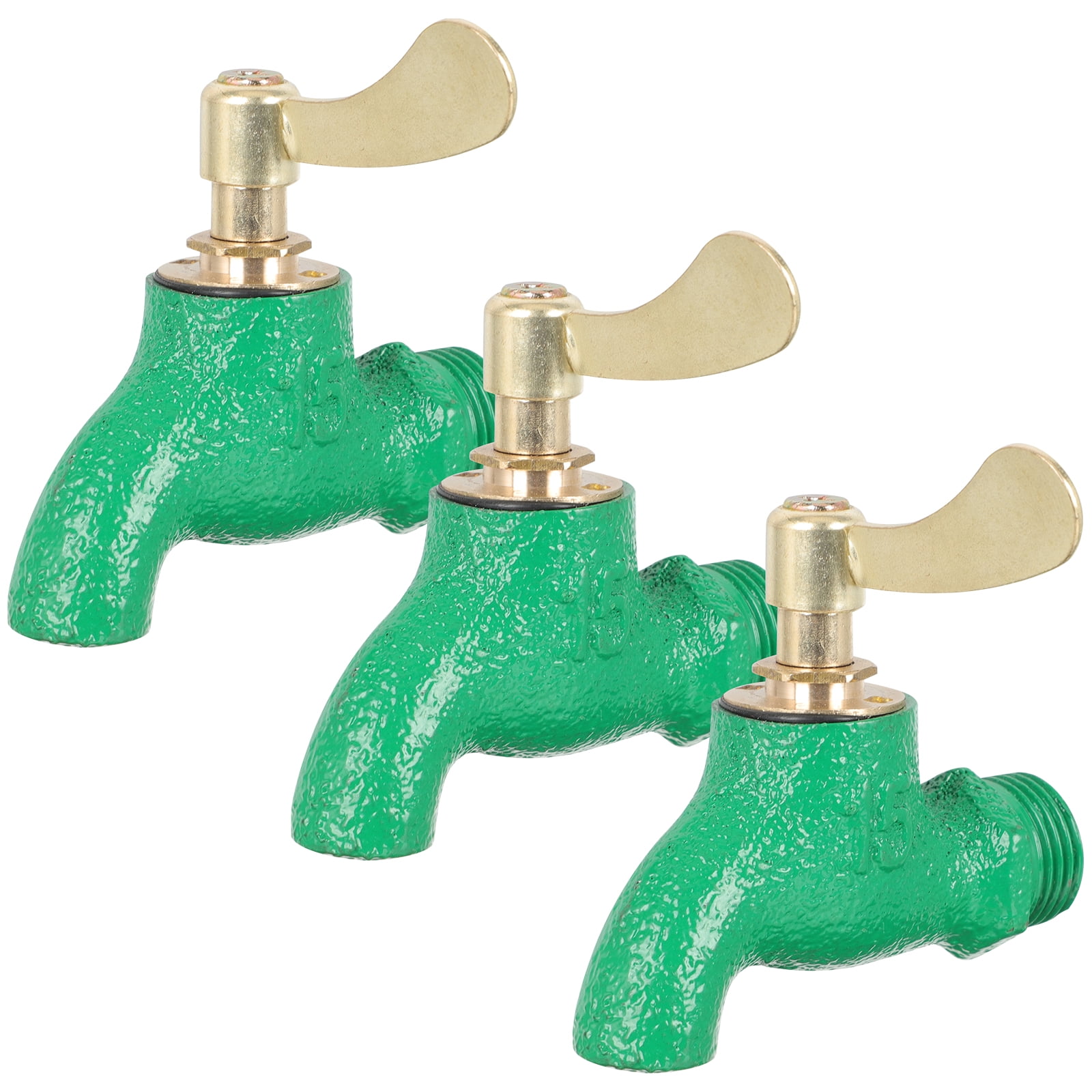 3pcs Outdoor Faucet Laundry Tub Faucet Wall Mount Mop Pool Tap 1/2 inch