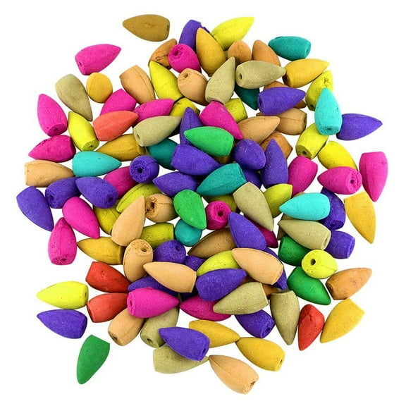 AMERTEER Best backflow Incense Cones ,Mixed Scent Cones Target 100 Incense Waterfall, Backflow Pagoda Cone Household Aromatherapy Eaglewood,Get The ultmate Source of Relaxation Beauty (Colorful)