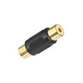 thumbnail image 3 of Uxcell 1.26''x0.43'' RCA Female to Female Connector Stereo Audio Adapter Coupler Plastic Black 8pcs, 3 of 5