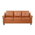 thumbnail image 3 of Home Imports Emporium Raelynn Modern Button Tufted Sofa Caramel,Air Leather, 3 of 18