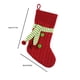 thumbnail image 3 of 18 Inches Christmas Socks In Apron Christmas Stocking Knitted Christmas Decorations Stocking Red White With A Pockets Letter Stockings For Family, 3 of 6