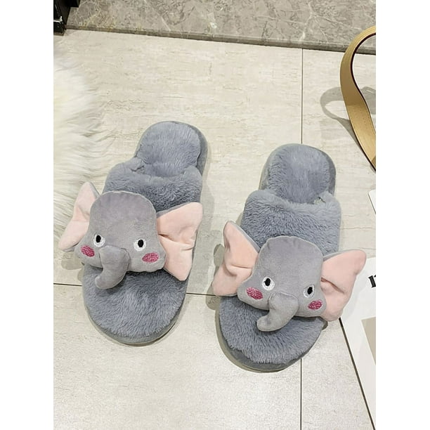 udvikle repulsion Forsvinde Cute Animal Slippers for Women Winter Warm Memory Foam Cotton Home Slippers  Soft Plush Slip on House Slippers for Girls Indoor Outdoor Shoes -  Walmart.com