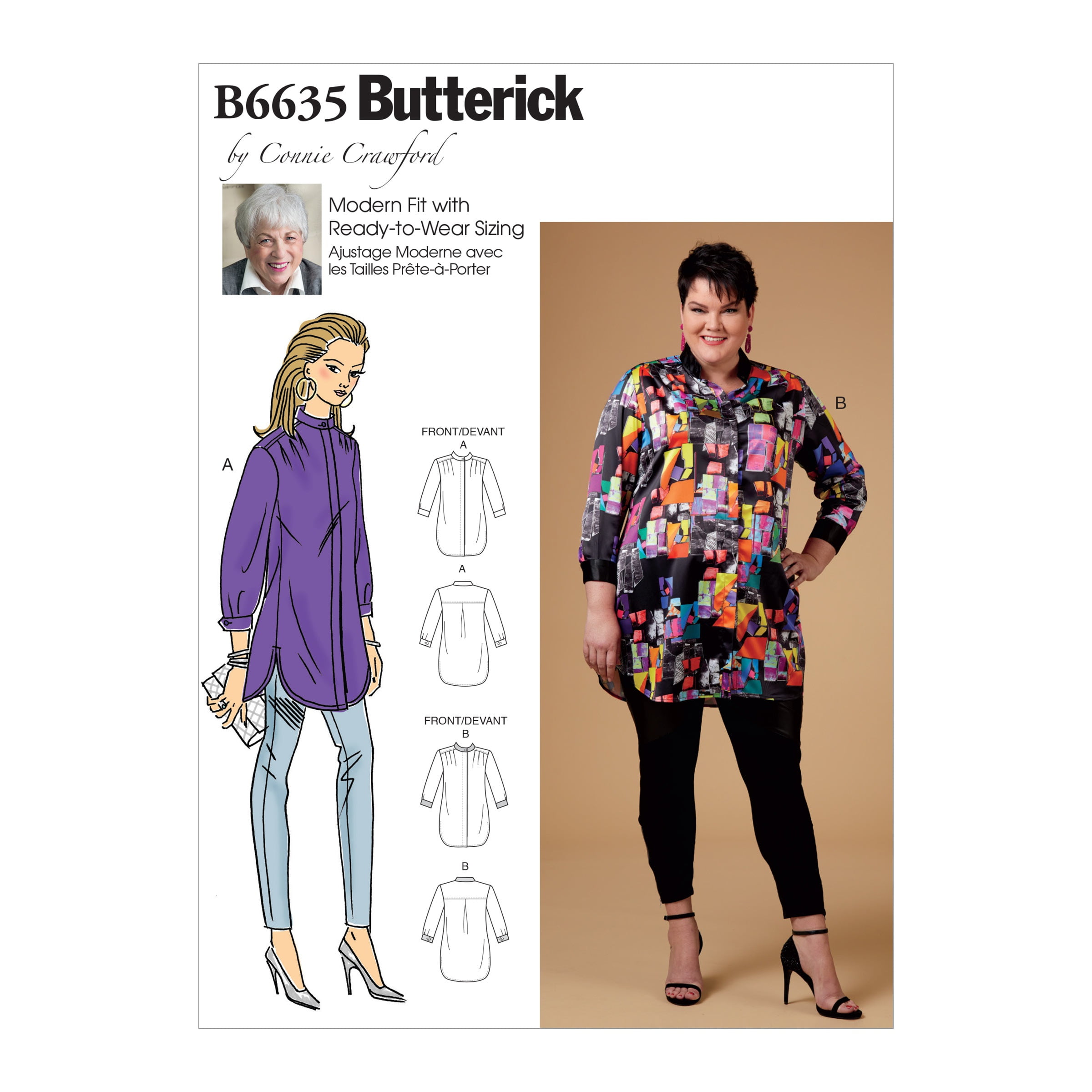 Butterick Pattern Misses', Women's Shirt Sizes XS-S-M-L-XL - Walmart.com