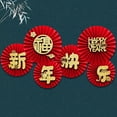 thumbnail image 2 of Fan Round Fan Flower Set Red Chinese New Year Wall Decorative Paper Fan Flowers for Spring Festival Living Room Decor, 2 of 8