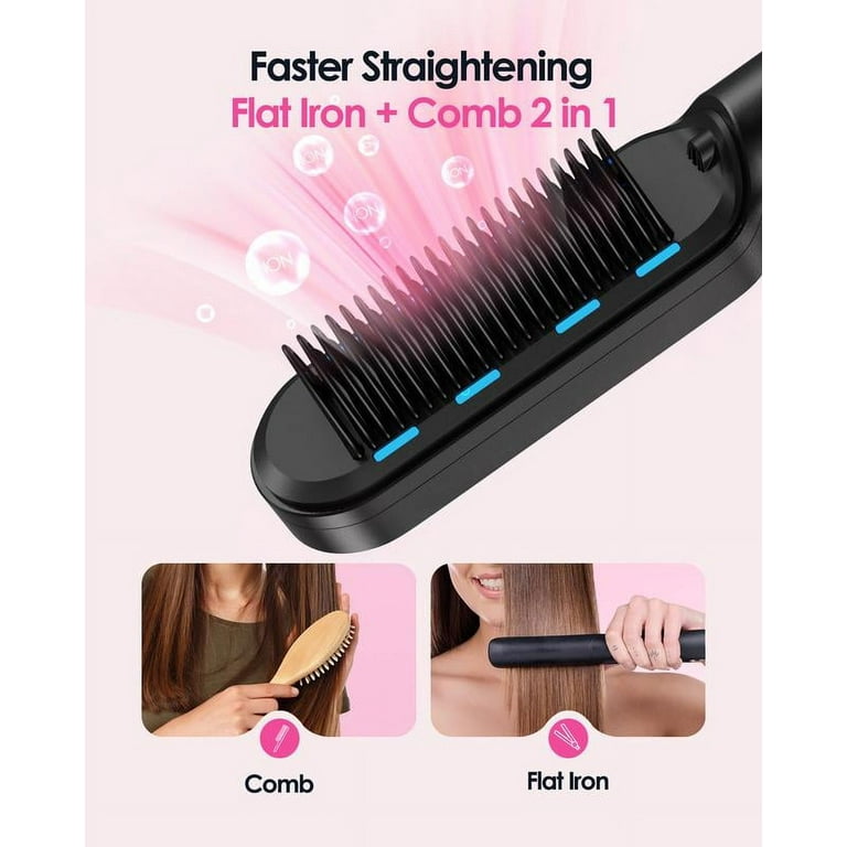 Wavytalk Negative Ion Hair Straightening Brush Walmart