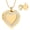 Gold, variant on Heart Shaped Memorial Ash Locket Necklace, Custom Engravable Keepsake Pendant with Chain for Ashes, Hair, Mementos