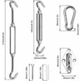 thumbnail image 2 of Accessoires de Voile d'Ombrage Triangulaire, Kit de Quincaillerie en Acier Inoxydable de Haute Qualité pour Installation Extérieure, Résistance à la Rouille Assure la Longévité dans les Jardins Ou Cours, Installation Complète, 2 of 5