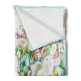 thumbnail image 2 of Easter Bunny Soft Flannel Fleece Throw Blanket, Photo of Chocolate Eggs Holidays Gifts in Pastel Colors Spring Time, Cozy Plush for Indoor and Outdoor Use, 60" x 80", Multicolor, by Ambesonne, 2 of 5