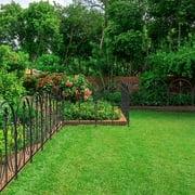 Decorative Garden Fence, 10-Pack Rustproof Metal No-Dig Fence Animal Barrier for Dogs, Arched Flower Bed Edging Ornamental Wire Border Panel Fencing for Yard, Patio, and Outdoor Decor(Butterfly)