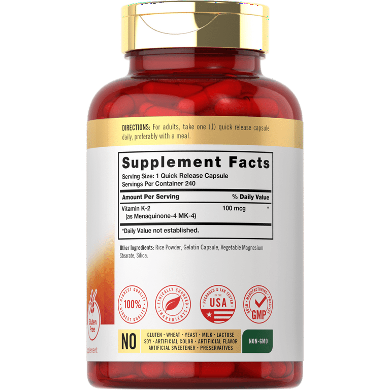K2 - ※calmaman Swanson Vitamins Vitamin K2 - Natural 100 mcg 30 Sgels
