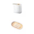 thumbnail image 1 of de accesorios de de 2 uds, soporte para cepillo de , dispensador de loción para jabonera perfecl bote de basura de baño, 1 of 8