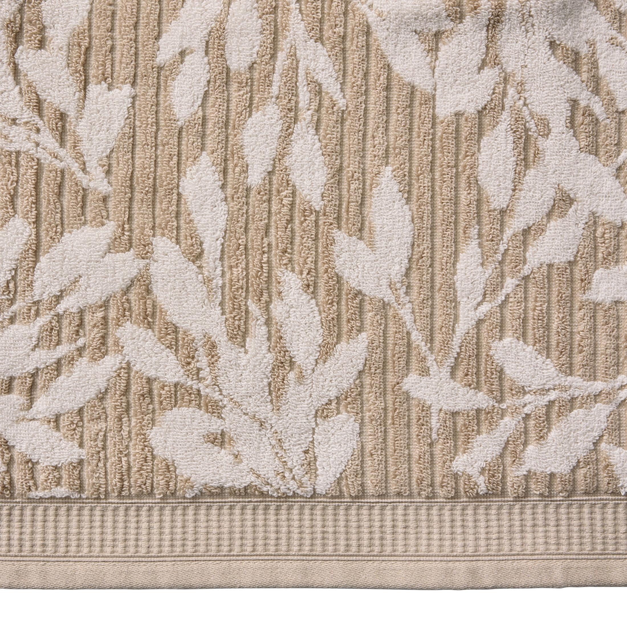 Better Homes & Gardens Signature Soft Floral 6 Piece Towel Set,Almond Biscuit/Vanilla Dream