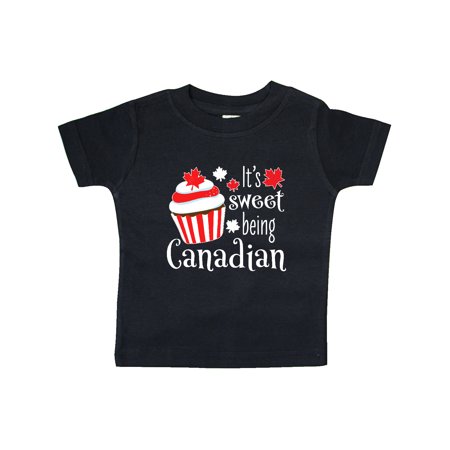 

Inktastic Its Sweet Being Canadian with Red and White Cupcake Gift Baby Boy or Baby Girl T-Shirt